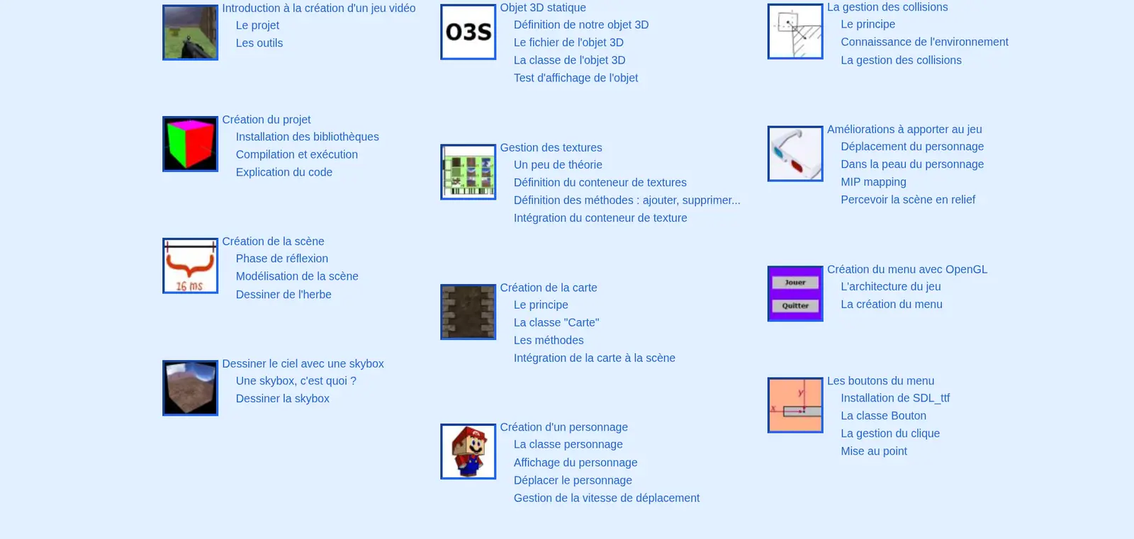 Capture des tutoriels techniques publiés sur le site