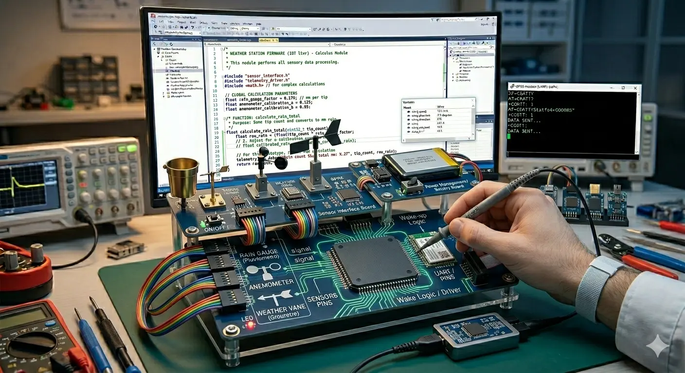 Illustration du projet de firmware de station météo, générée pour représenter un projet auquel je n'ai plus accès directement